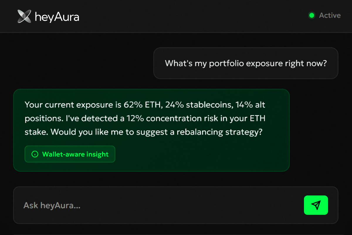 heyAura app interface